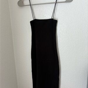 Zara Black Mini Dress with Spaghetti Straps